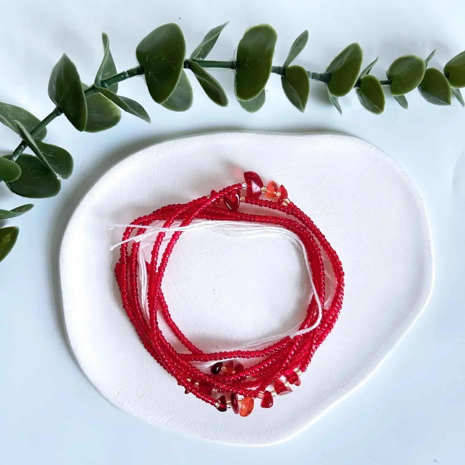 Bohemian 4mm Beads Waist Chain – Handmade Belly Necklace